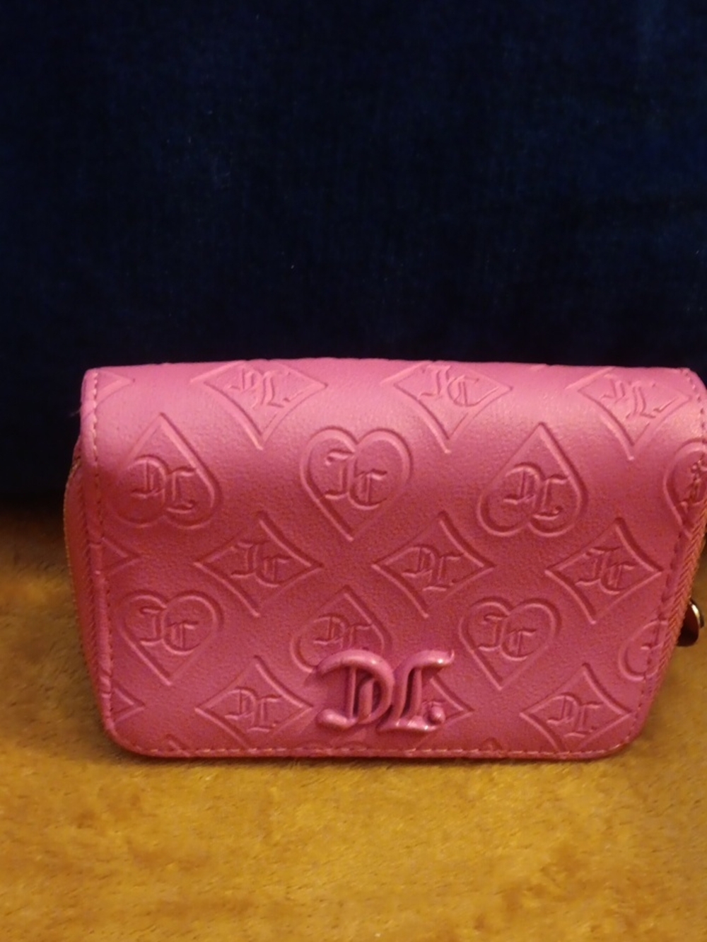 Juicy Couture Pink Embossed Logo Crossbody Wallet****